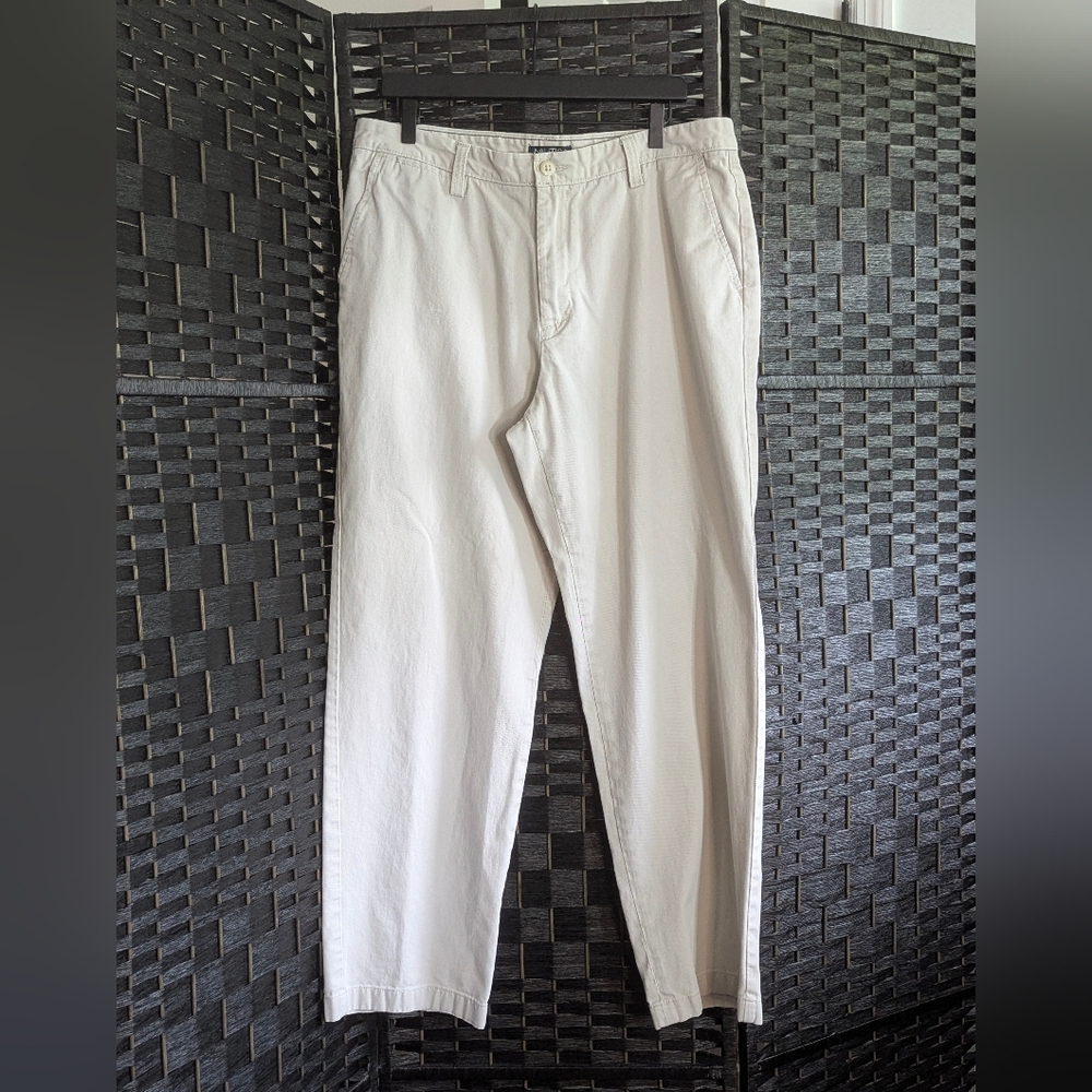 Nautica Tan brown Chinos Classic Straight-Leg Cotton 36"X32" Khakis Pants Men's